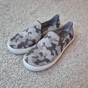 ROTHY’S Slip On Kid Size 3 Loafers Camo Gray Sneaker Shoes